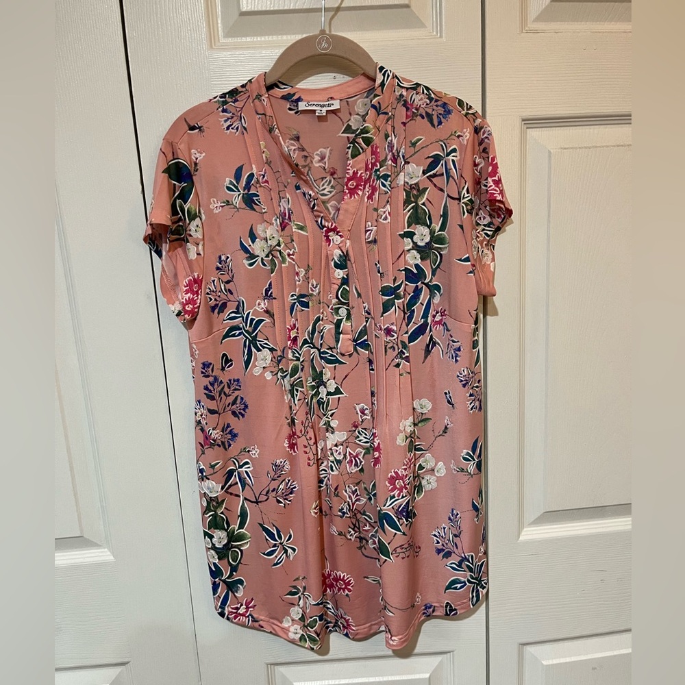 Serengeti Pink Floral Blouse